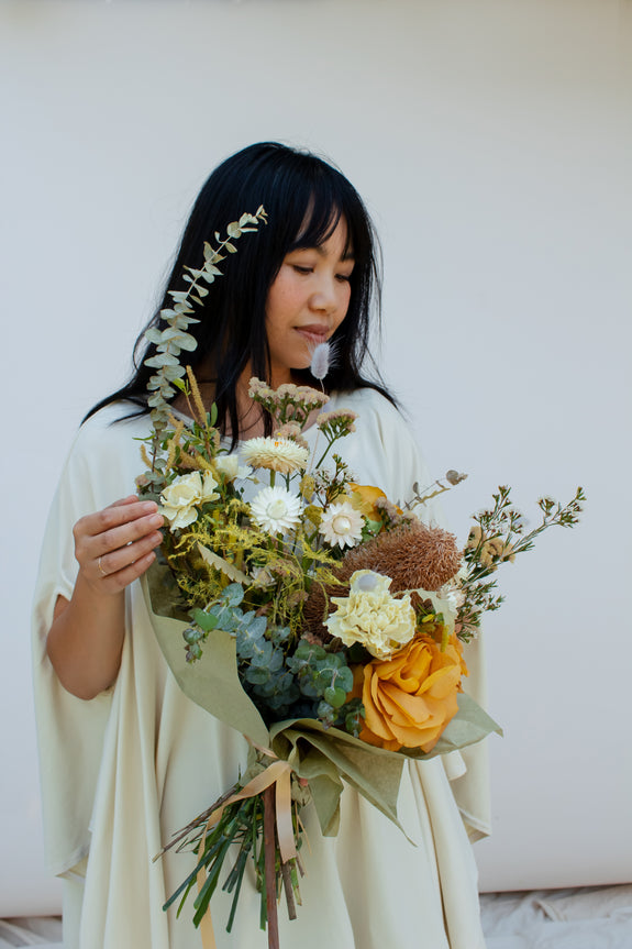 Everlasting Golden Heart Bouquet