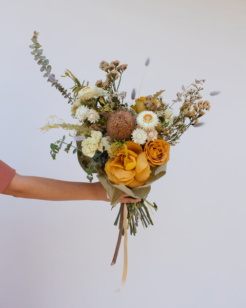 Everlasting Golden Heart Bouquet